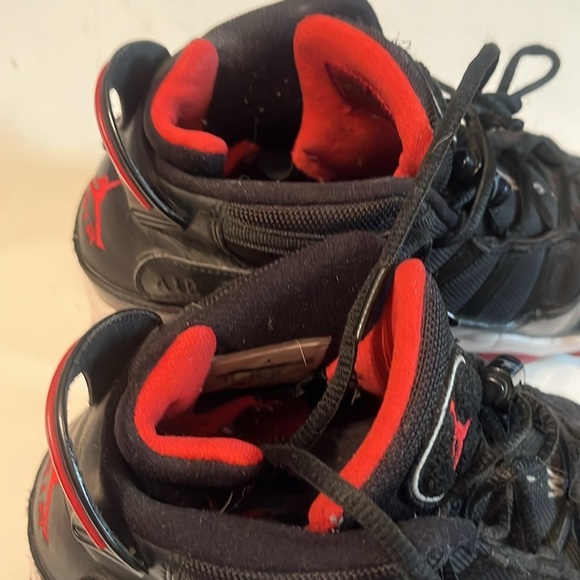 Nike Air Jordan 6 Rings 'Bred' Black Red Mens Sz 8.5 Shoes 322992 062 - Picture 11 of 12